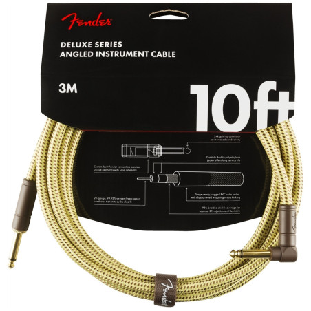 Fender Deluxe Series Instrument Cable 10', Tweed
