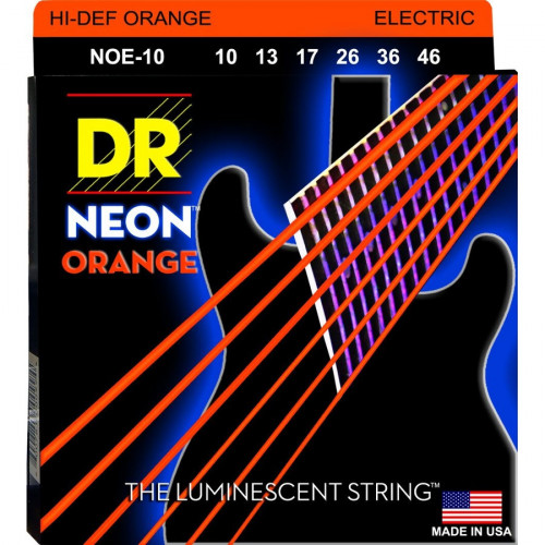 DR Strings Cordas Guitarra Elétrica Neon Orange Medium 10-46