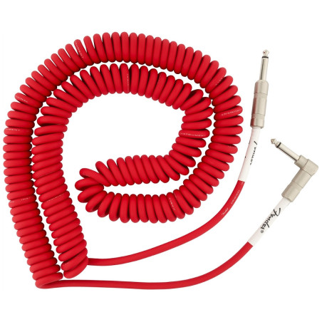 Fender Original Series 30' Coiled Instrument Cable - Fiesta Red