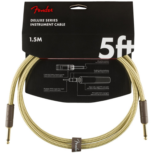 Fender Cabo Instrumento Deluxe Series 1,5m, Tweed