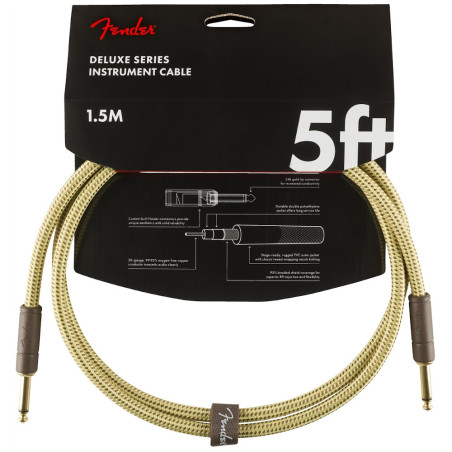 Fender Cabo Instrumento Deluxe Series 1,5m, Tweed