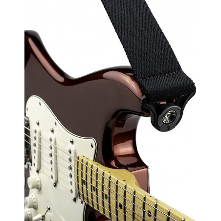 D’Addario Auto Lock Guitar Strap - Skater Black