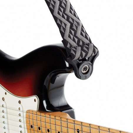 D’Addario Auto Lock Guitar Strap - Geometric Black