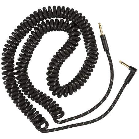 Fender Deluxe Series 30\' Coiled Instrument Cable - Tweed