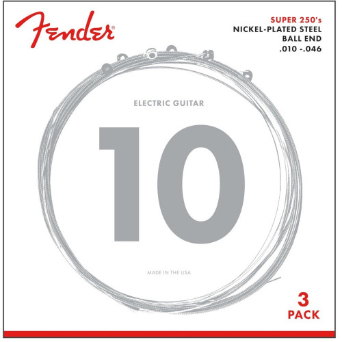 Fender 3-Pack Super 250R Nickel-Plated Steel