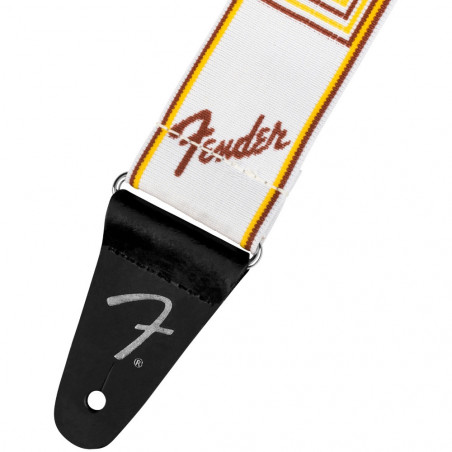 Fender Weighless Mono Strap, Brown/White