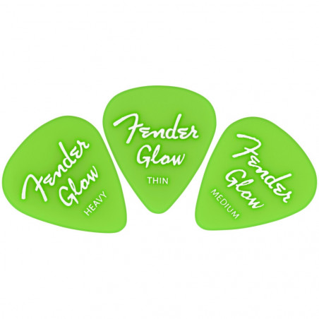 Fender Glow In The Dark 351 Picks, 12-Pack