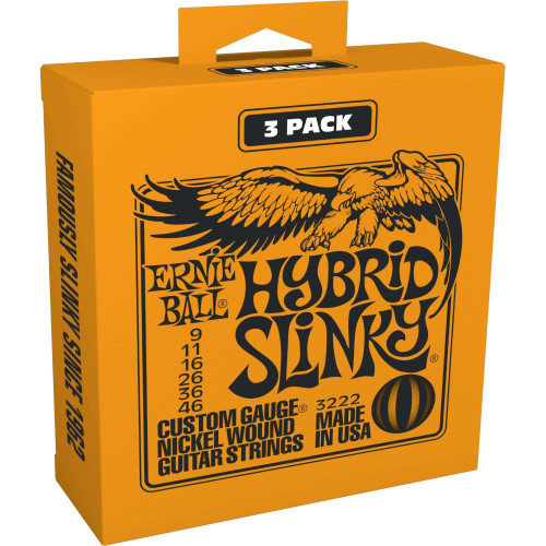 Ernie Ball Nickel Hybrid Slinky 3-Pack