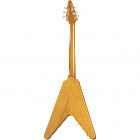 Gibson Custom 1958 Korina Flying V Reissue (Black Pickguard) - Natural