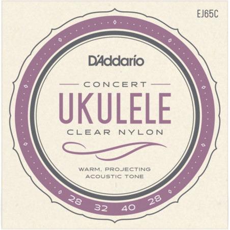 D’Addario EJ65C Pro-Arté Custom Extruded Ukulele, Concert