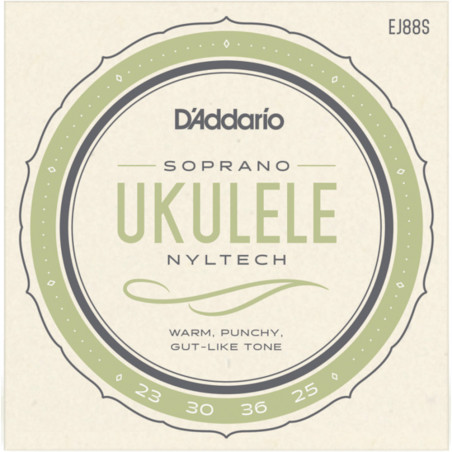 D’Addario EJ88S Nyltech Ukulele, Soprano