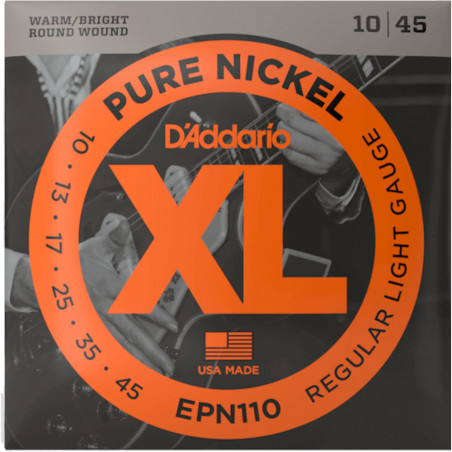 D'Addario EPN110 Pure Nickel, Regular Light