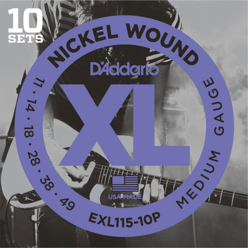 D'Addario EXL115 10 sets
