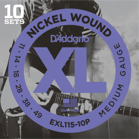 D'Addario EXL115 10 sets