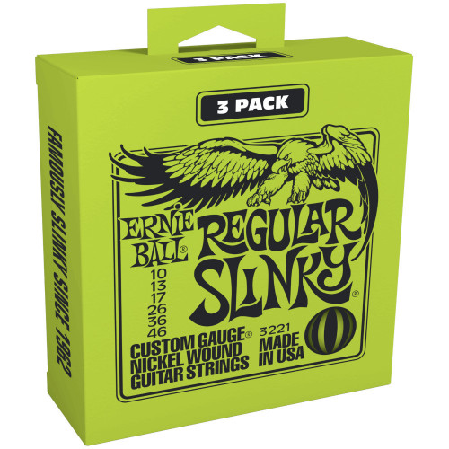 Ernie Ball 3221 Nickel Regular Slinky 3-Pack