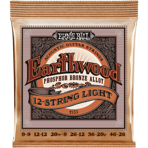 Ernie Ball 2153 12-String Earthwood Phosphor Bronze Light