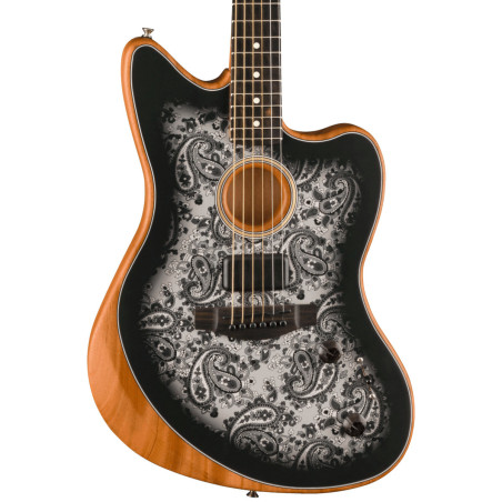 Fender FSR American Acoustasonic Jazzmaster, Black Paisley