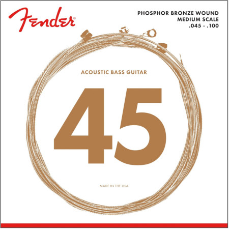 Fender Cordas Baixo Acústico 7060, Phosphor Bronze, .45-.100