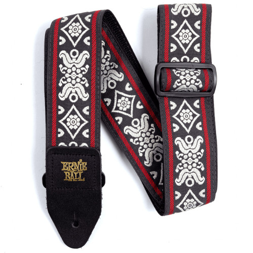Ernie Ball Blackjack Red Jacquard Guitar Strap