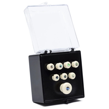 Martin Pearl Inlaid Bridge & Endpins (White)