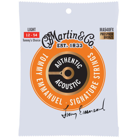 Martin Authentic Acoustic Flexible Core Phosphor Bronze Strings 12-54
