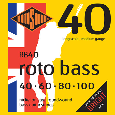 Rotosound RB40 Nickel Bass Strings 40-100