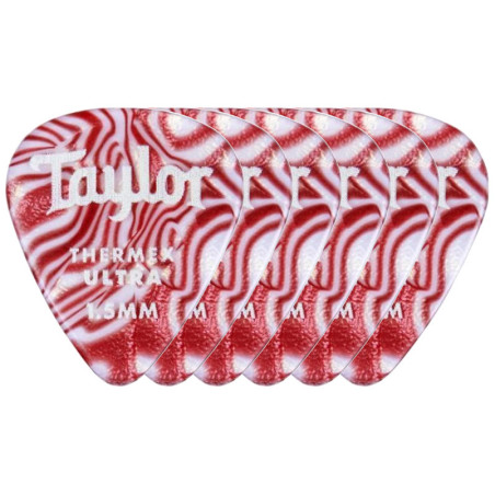 Taylor Premium 351 Thermex Ultra Guitar Picks, Ruby Swirl - 1.50mm, 6