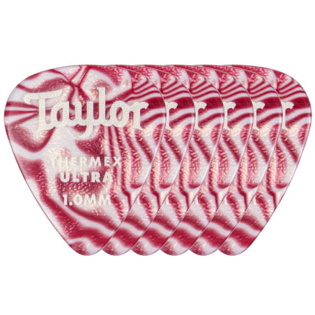 Taylor Palhetas Premium 351 Thermex Ultra, Ruby Swirl - 1.0mm 6 un
