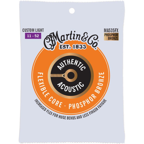 Martin Authentic Acoustic Flexible Core Strings Phosphor Bronze 11-52