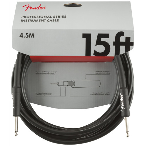 Fender Professional Series Instrument Cable 15\' - Black