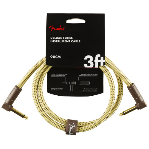 Fender Deluxe Series Instrument Cable 3', Tweed
