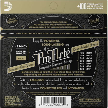 D'Addario EJ44C Composite Core Classical Guitar Strings