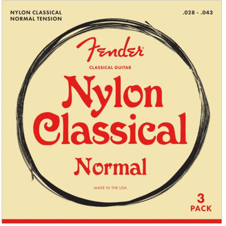 Fender Classical/Nylon Guitar Strings - 3 Pack