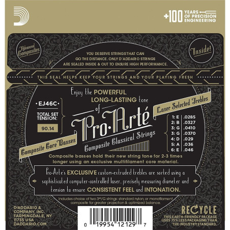 D'Addario EJ46C Pro-Arté Composite, Hard Tension