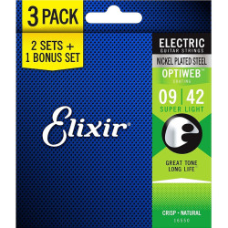 Elixir 009-042 Optiweb Bonus Pack (3 sets)
