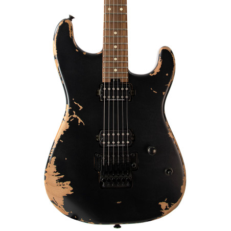 Charvel Pro-Mod Relic San Dimas Style 1 HH FR PF, Weathered Black