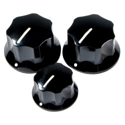 Fender Pure Vintage 60s Jazz Bass Knobs (3), Black