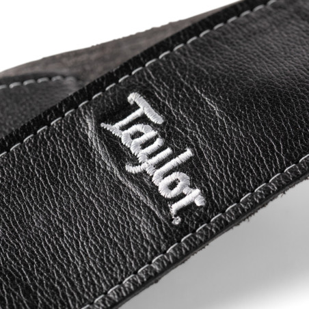 Taylor Correia de Couro, Preto, Forro de Camurça 6.3cm