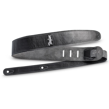 Taylor Correia de Couro, Preto, Forro de Camurça 6.3cm