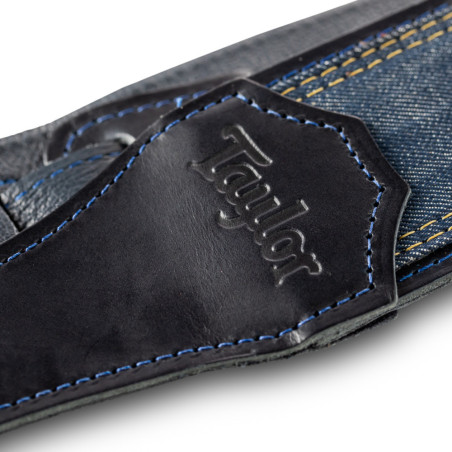 Taylor 2.5" Blue Denim Guitar Strap - Navy Edge