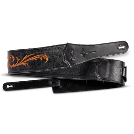 Taylor Nouveau Embroidered Leather Strap, 3"