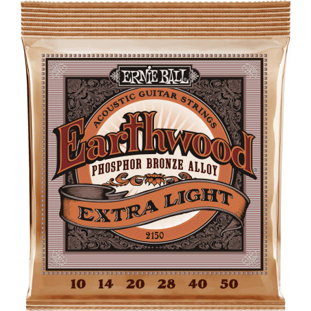 Ernie Ball Earthwood Phosphor Bronze Acoustic Strings 10-50