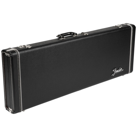 Fender G&G Deluxe Strat/Tele Hardshell Case, Black w/ Orange Interior