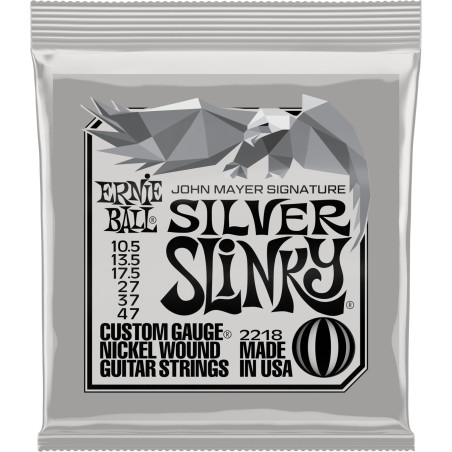 Ernie Ball John Mayer Silver Slinky Signature Electric Guitar Strings