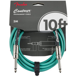 Fender Contour Series Instrument Cable 10' Sherwood Green