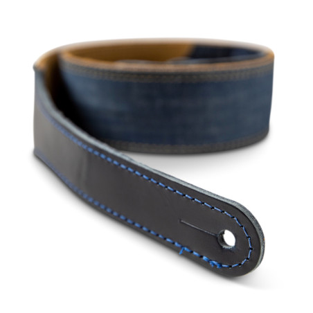 Taylor Blue Denim 2" Guitar Strap - Gold Logo