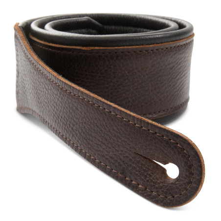 Taylor Koa Plus Leather Guitar Strap 2.5", Black Stitching