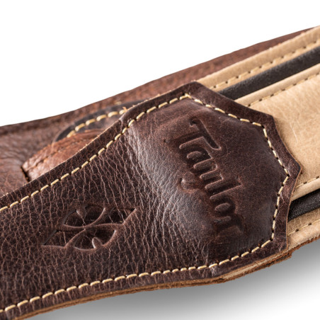 Taylor Reflections 2.5" Leather Strap, Spruce/Ebony, 2.5"