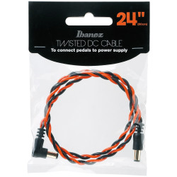 Ibanez DCT24 Twisted DC Cable, Black & Neon Red