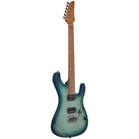 Ibanez AZ24S1F, Transparent Turquoise Burst